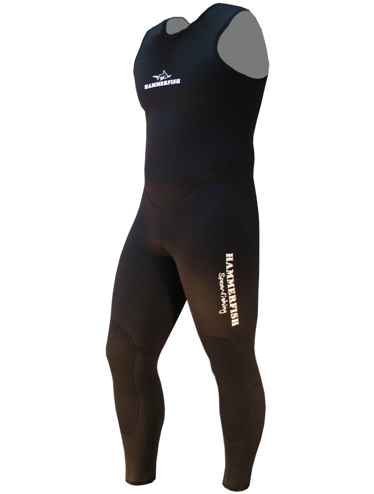 Гидрокостюм для подводной охоты 7 мм HAMMERFISH BLACK, открытая пора, длинные штаны